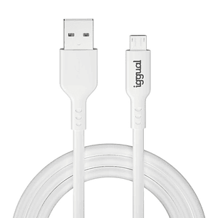 iggual cable USB-A/micro-USB 100 cm blanco