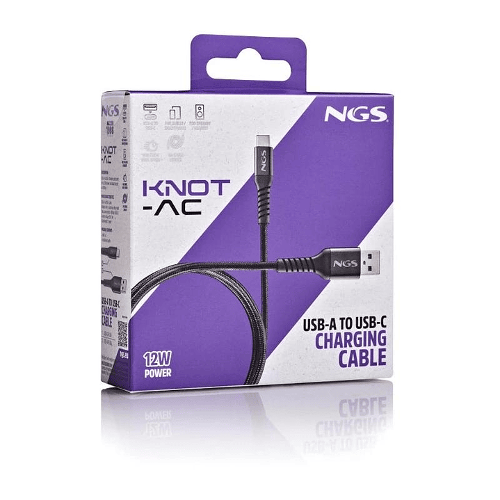 NGS CABLE CARGA RAPIDA USB A-USB-C 2.0 1MT 480BPS 4