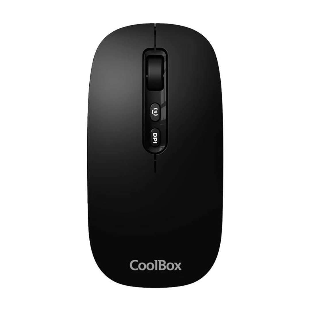 Coolbox Ratón W02-IA Inalámbrico RF+BT Negro 1