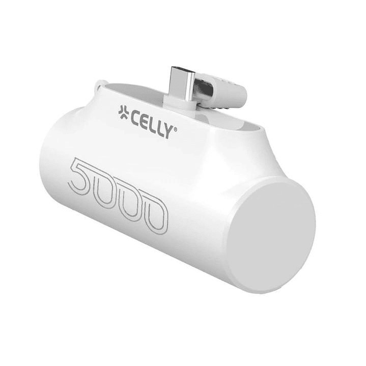 Celly Powerbank Compacta Usb-C 5000 mAh Blanca 1