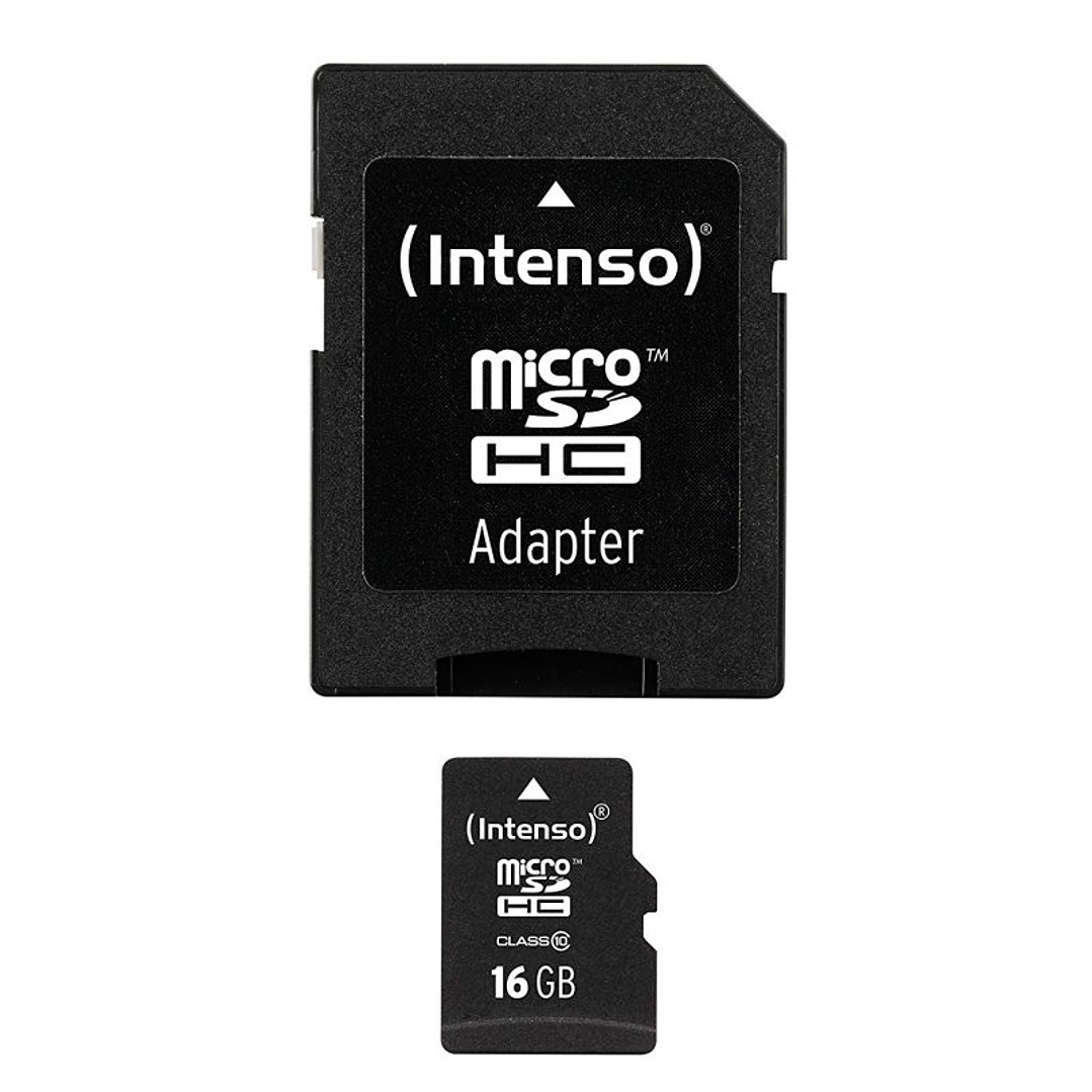 Intenso 3413470 Micro SD clase 10 16GB c/adapt 1
