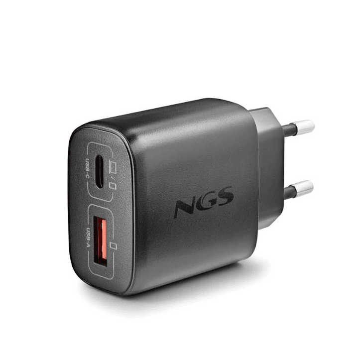 NGS CARGADOR GAN ULTRARAPIDO 45W USB-C+ USB-A 2