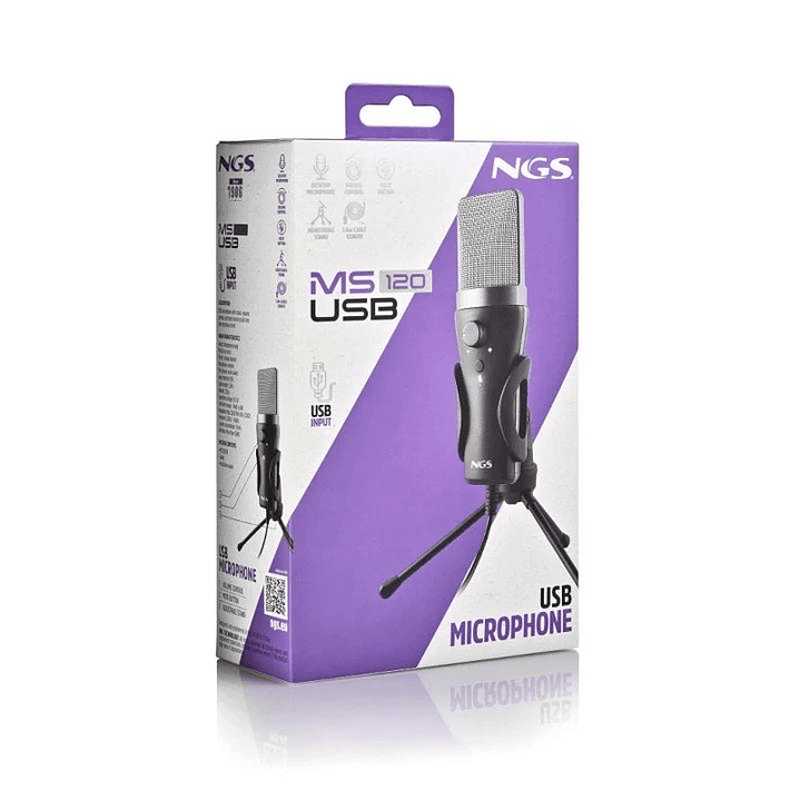 NGS Micrófono PC Usb con soporte tripode 4