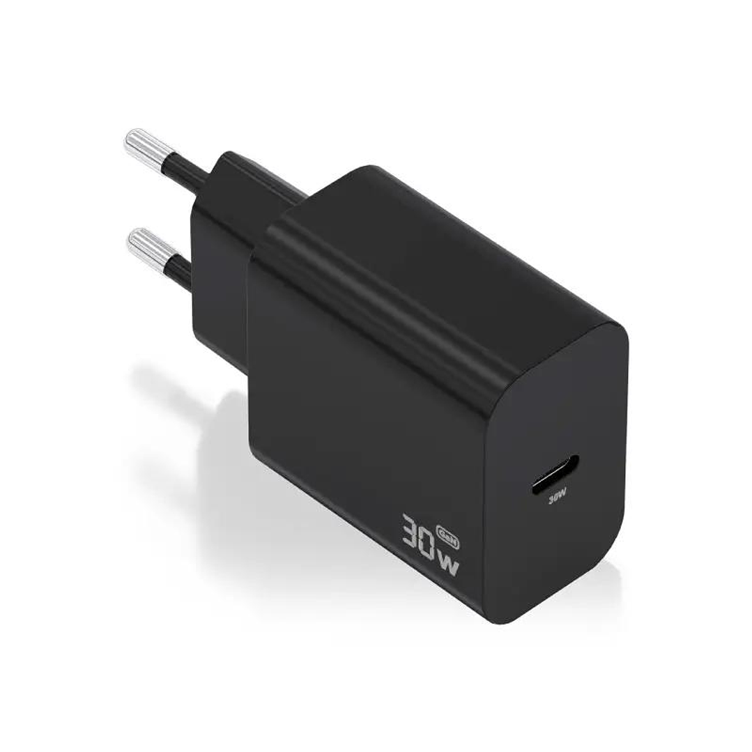 Aisens Cargador Gan 30W 1xUSB-C PD3.0 Negro 1