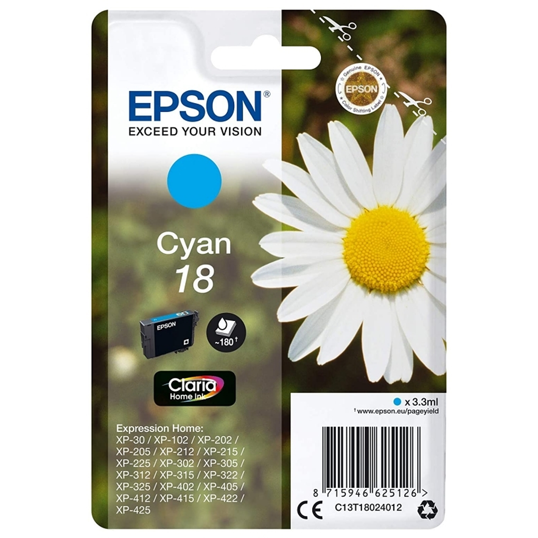 Epson Cartucho T1802 Cyan 1