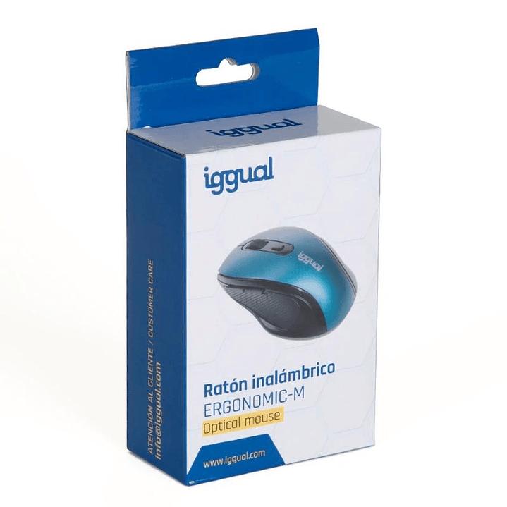 iggual Ratón inalámbrico ERGONOMIC-M-1600DPI azul 4