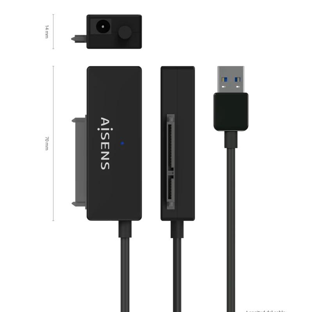 Aisens Adaptador SATA a USB-A 3.0 Discos 2.5/3.5 3