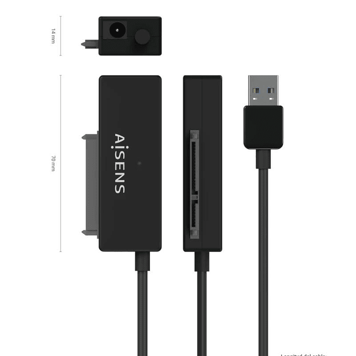 Aisens Adaptador SATA a USB-A 3.0 Discos 2.5/3.5 3