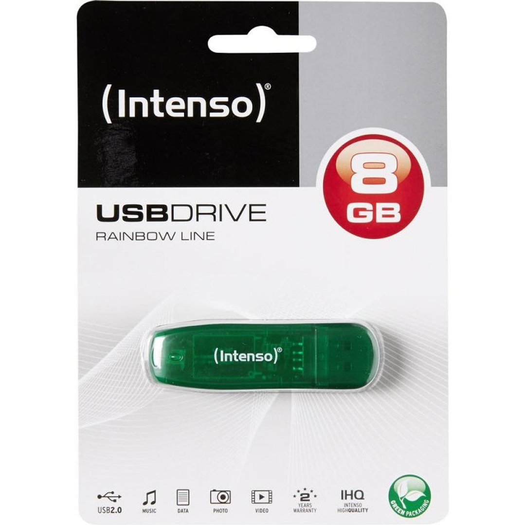 Intenso 3502460 Lápiz USB 2.0 Rainbow 8GB Verde 2