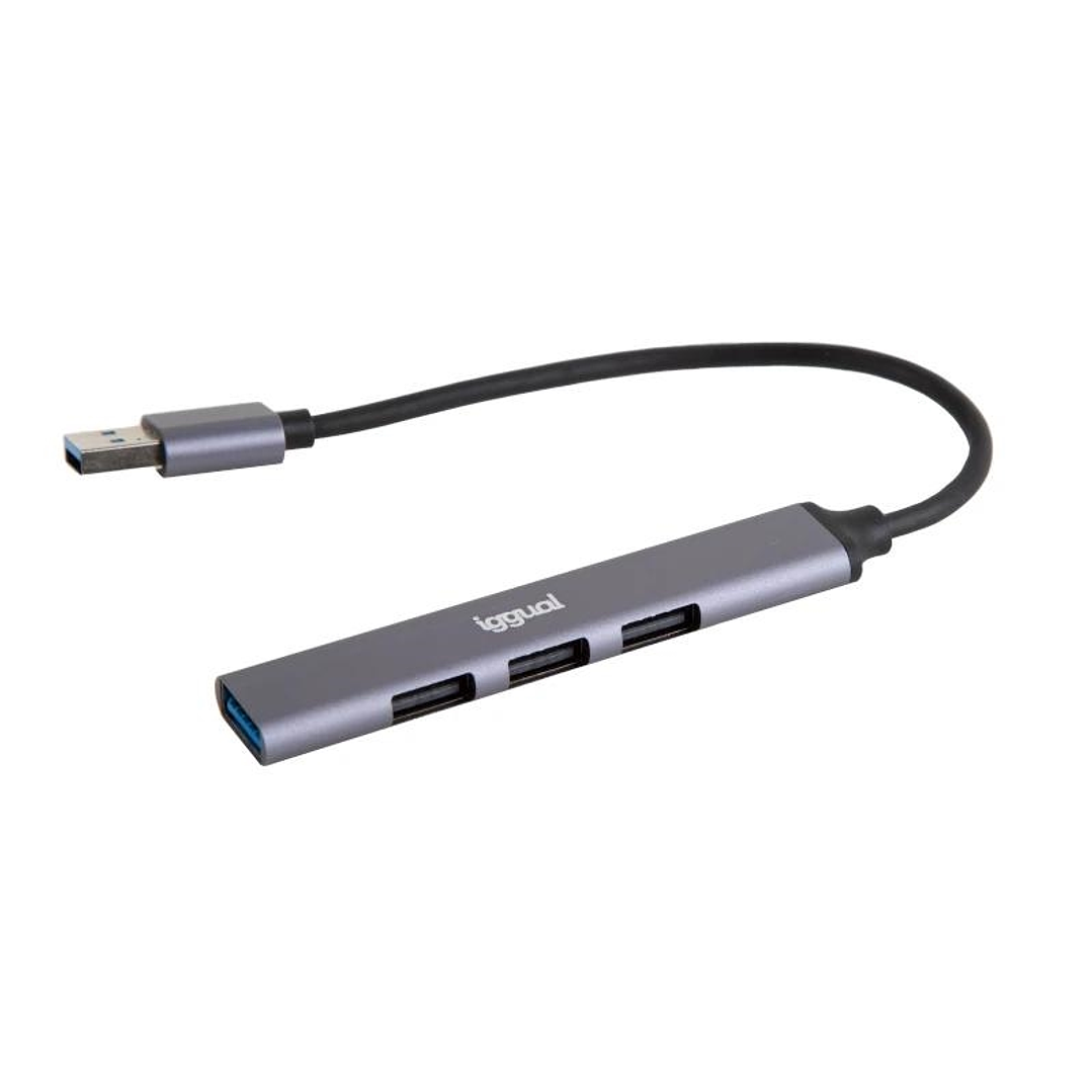 iggual Hub USB 3 puertos USB 2.0 + 1 USB 3.0 THIN 1