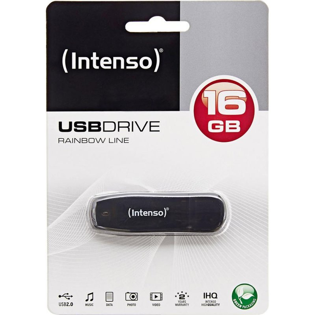 Intenso 3502470 Lápiz USB 2.0 Rainbow 16GB Negro 2