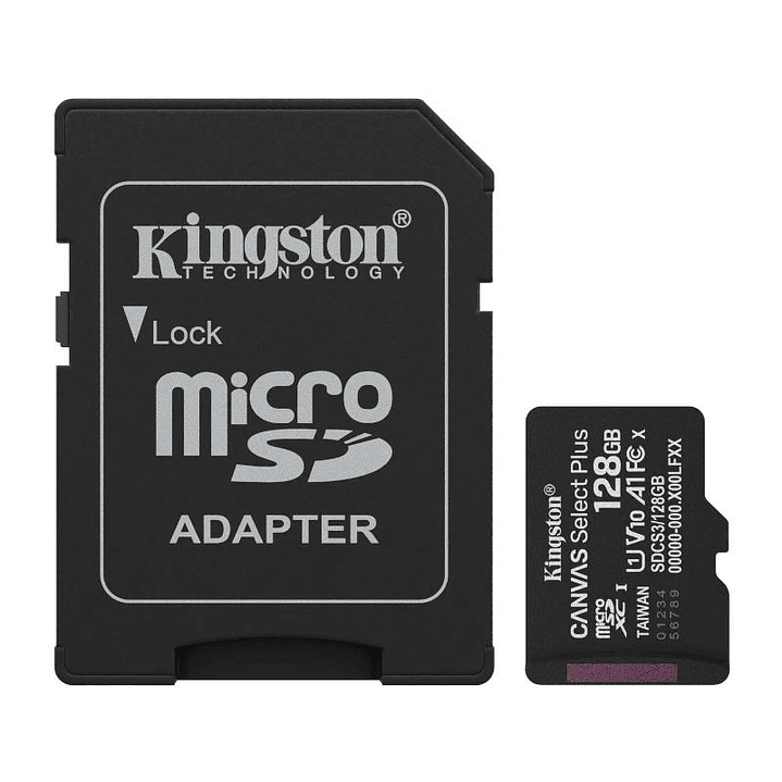 Kingston SDCS3/128GB microSD XC Gen3 150MB/s A1 1
