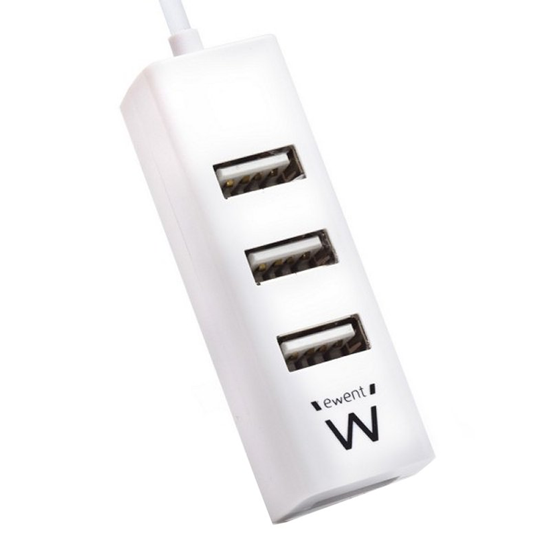 EWENT EW1122 MINI-HUB USB 4 PUERTOS BLANCO 2
