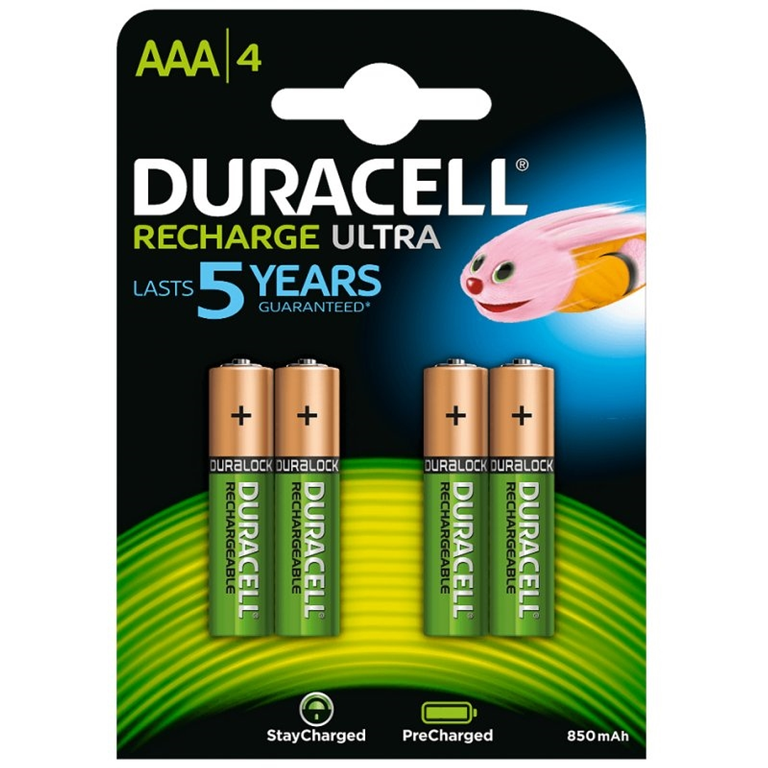 Duracell Pila Recargable HR03 AAA 900mAh Blister*4 1