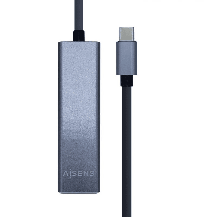 Aisens Conversor USB 3.1 Ethernet + 3 USB3.0 gris 1