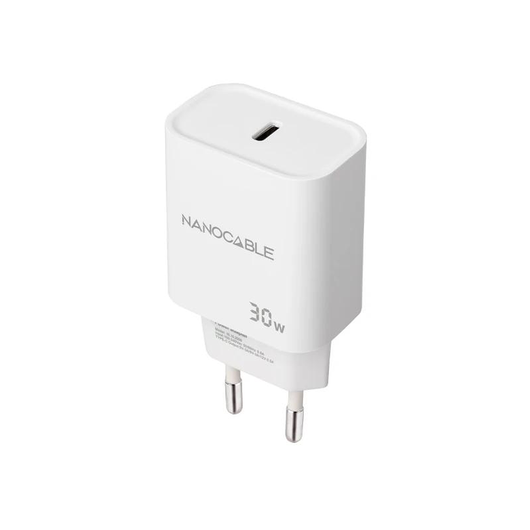 Nanocable Cargador pared USB-C PD 30W Blanco 2