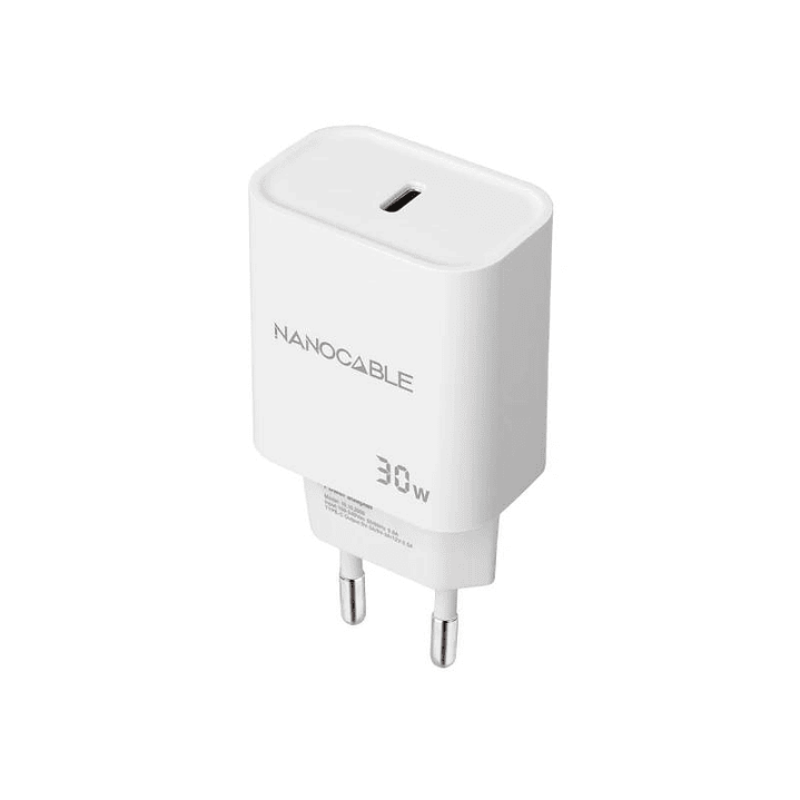 Nanocable Cargador pared USB-C PD 30W Blanco 2