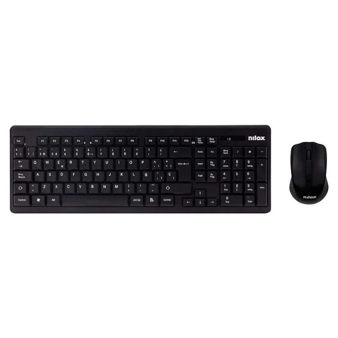 Nilox Teclado+raton NXKMWE0001 inalambrico Negro 1