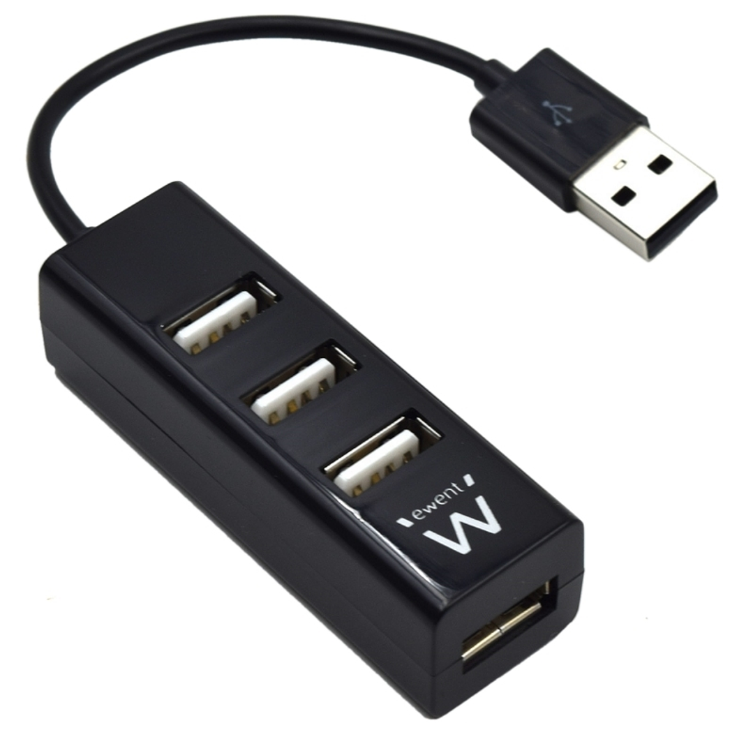 Ewent EW1123 MINI-HUB USB 4 Puertos Negro 1
