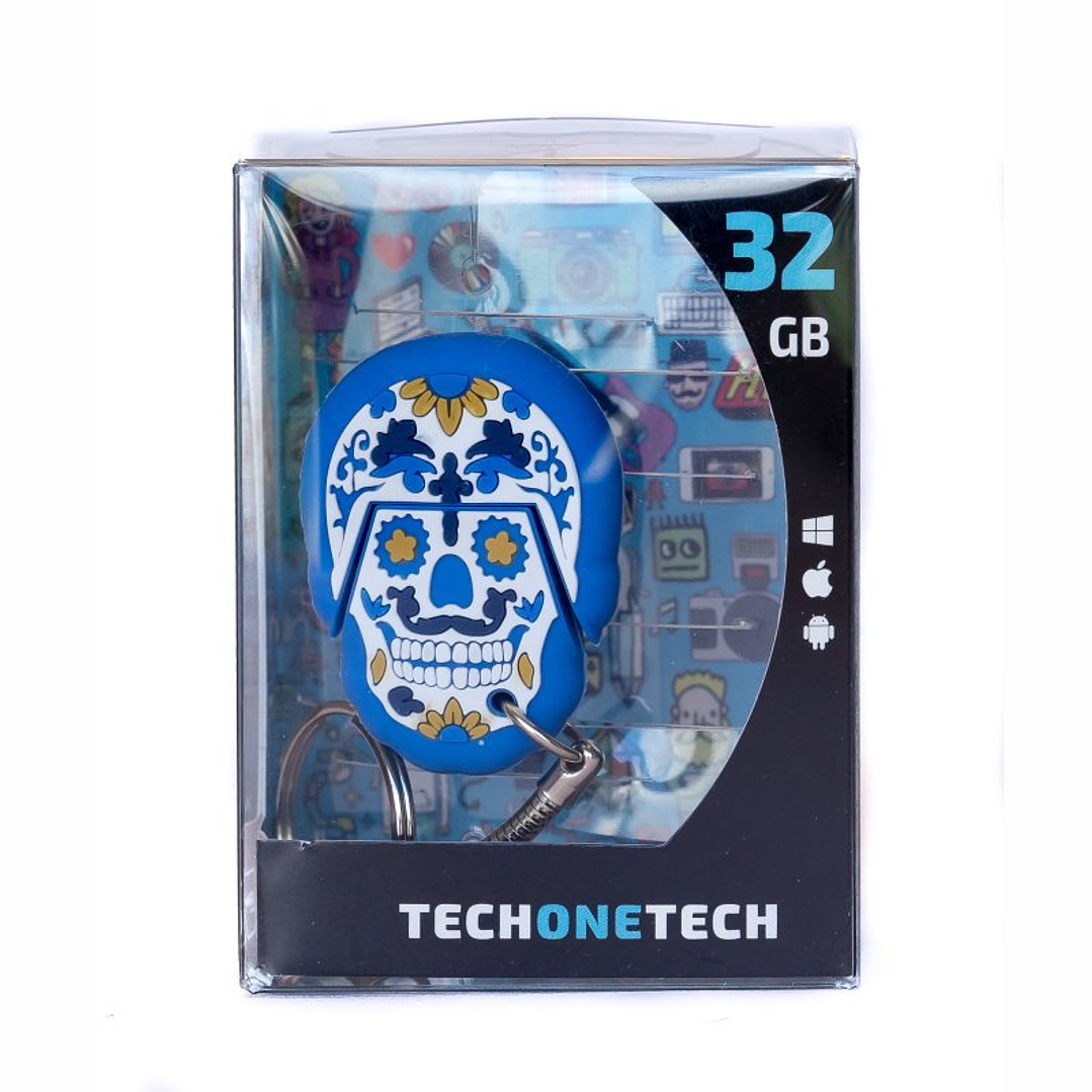 TECH ONE TECH Calavera Blue Monday 32 Gb USB 2.0 2