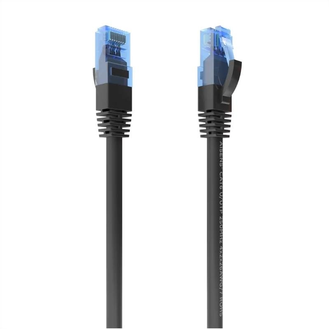 Aisens Cable RJ45 CAT.6 UTP AWG26 CCA Negro 3.0m 1