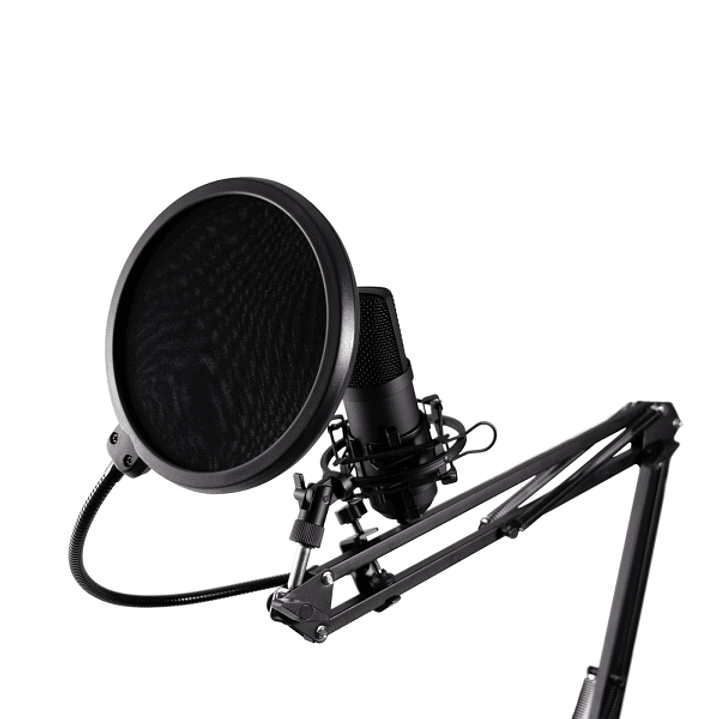 Coolbox Coolcaster Microfono USB Cardioide de Brazo Extensible para Streaming - Parabrisas y Filtro POP - Tripode - Color Negro 1