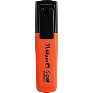 Pelikan Subrayador Textmarker Signal - Punta Biselada de 2.0mm - Tinta de Secado Rapido - Ideal para Resaltar Textos - Color Naranja Fluorescente