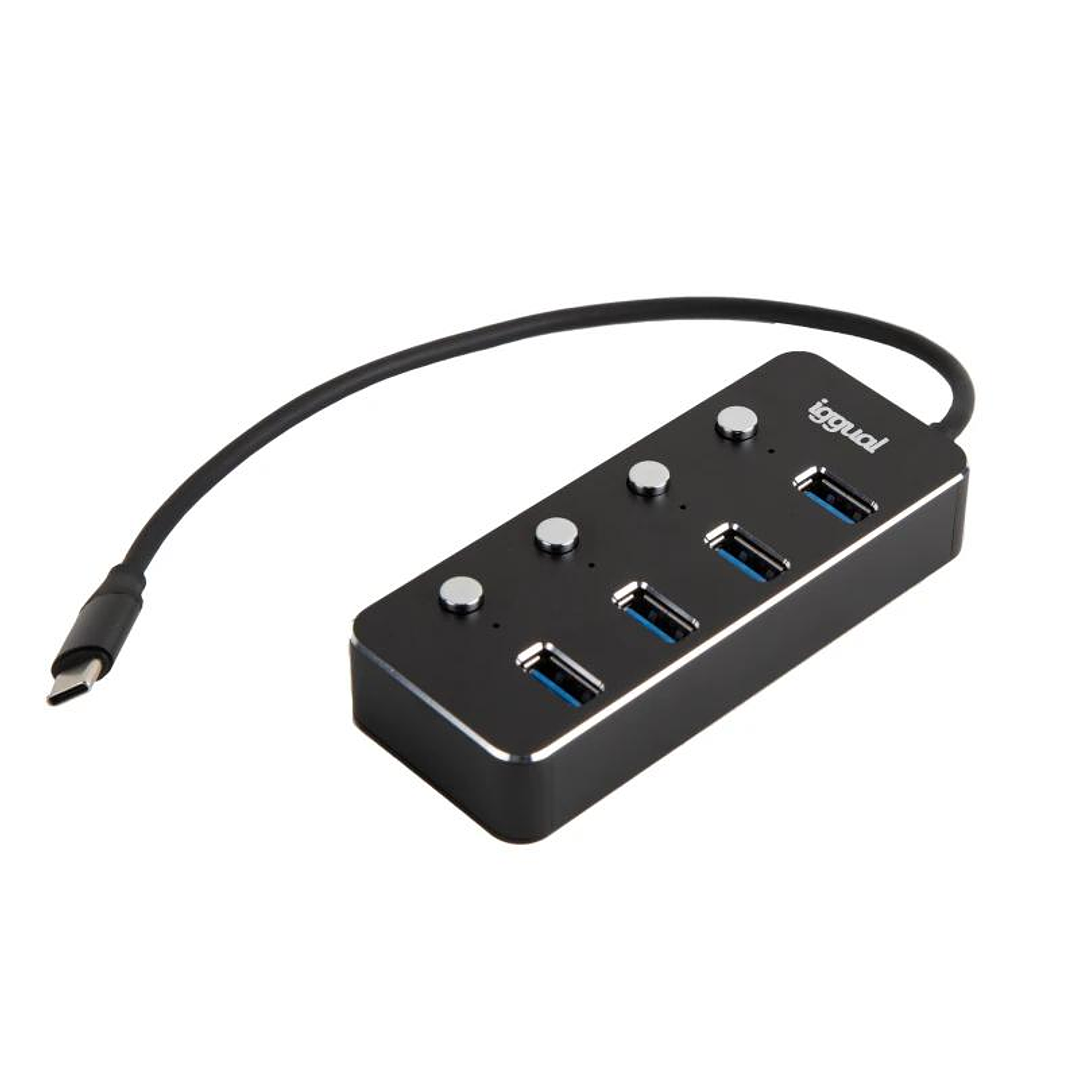 iggual Hub tipo C x 4 puertos USB 3.1 4BUTTONS 2