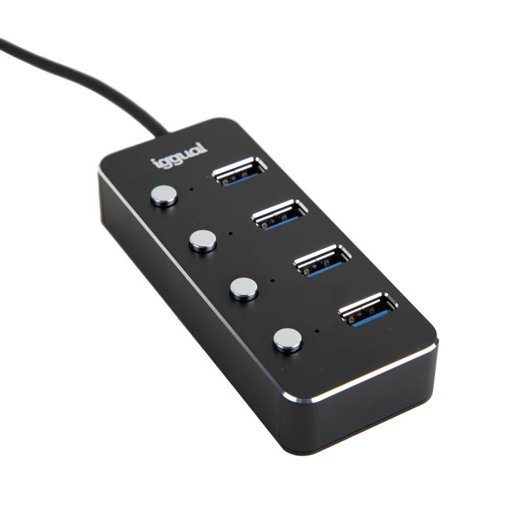 iggual Hub tipo C x 4 puertos USB 3.1 4BUTTONS 3