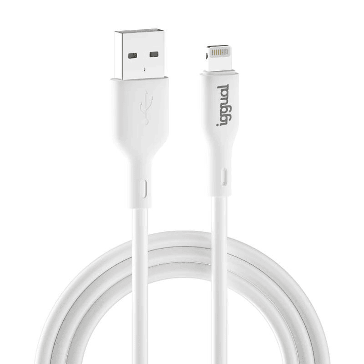 iggual cable USB-A/Lightning 100 cm blanco 1