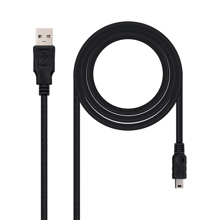 Nanocable Cable USB 2.0, A/M-Mini B/M, negro, 0.5m 1