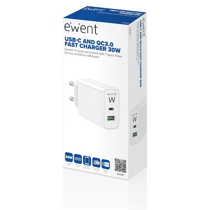 EWENT CARGADOR RÁPIDO USB-C / QC 3.0 / 30W 4