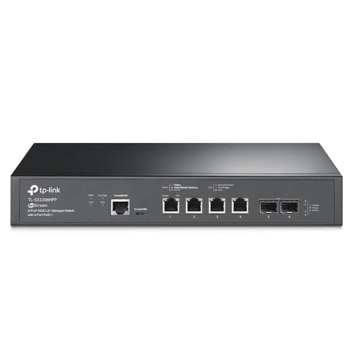 TP-Link SX3206HPP Switch 4x10G PoE++ 2x10Gb SFP 1