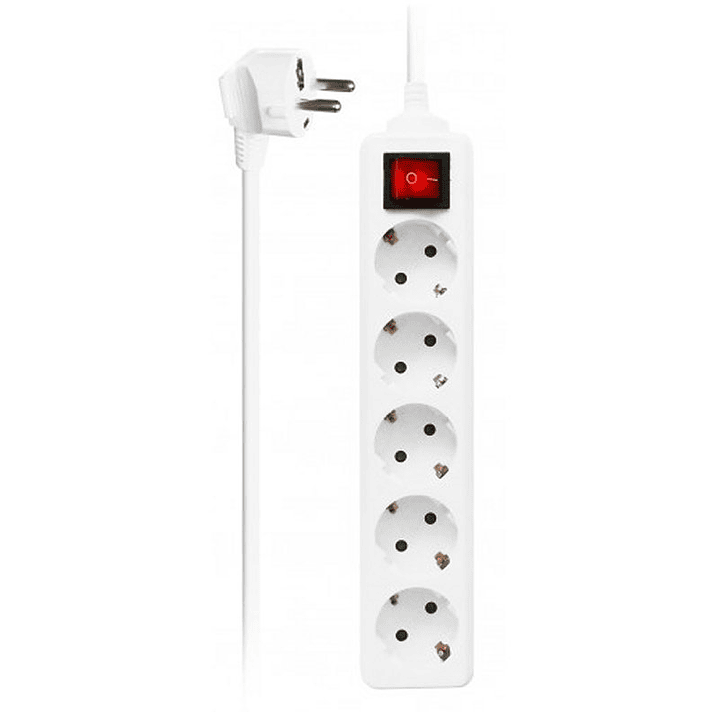 EWENT EW3916  Regleta 5 Tomas / 1 interruptor 1.5m 1