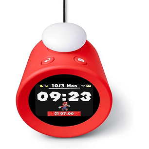 Nintendo Sound Clock Alarmo Reloj Despertador Inteligente - Alarmas con Tematicas de Nintendo - Sensor de Movimiento - Registro de Habitos - Incluye P
