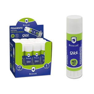 Bismark Barra de Pegamento 40gr - Multiusos - Sin Disolventes - Uso Escolar