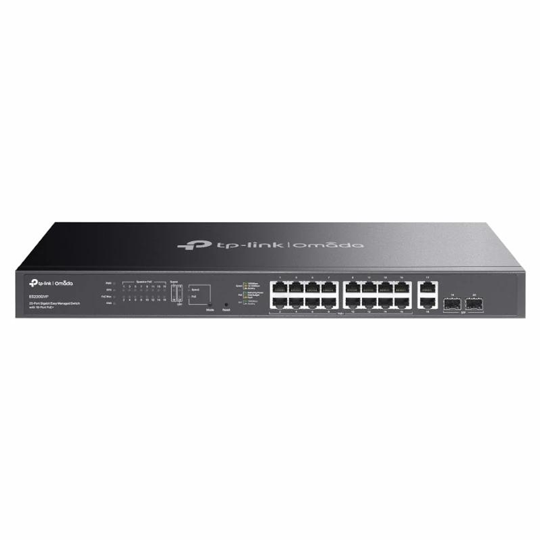 TP-Link ES220GMP Switch 16xG PoE+ 2xG 2xSFP 250W 1