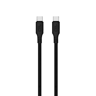 Blackbyte by Pedro Buerbaum Cable USB-C Macho a USB-C Macho de Silicona - Hasta 60W - 1 metro - 480Mbps - Compatible con Carga Rapida - Diametro 3mm -
