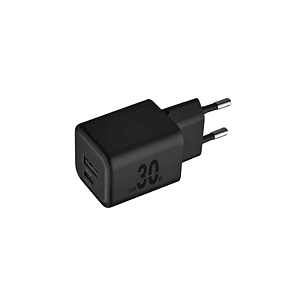 Blackbyte by Pedro Buerbaum Cargador GaN Doble - 1xUSB-C PD 30W - 1xUSB-A 18W - Carga Rapida PPS - Color Negro