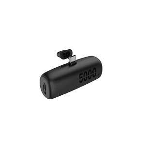 Blackbyte by Pedro Buerbaum Bateria Lipo Externa/Powerbank de 5000mAh - 10W - Entrada y Salida USB-C - Soporte Integrado - Tacto Engomado - Color Negr