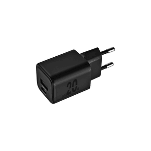 Blackbyte by Pedro Buerbaum Cargador GaN Doble - 1xUSB-C PD 20W - 1xUSB-A 18W - Carga Rapida PPS - Color Negro
