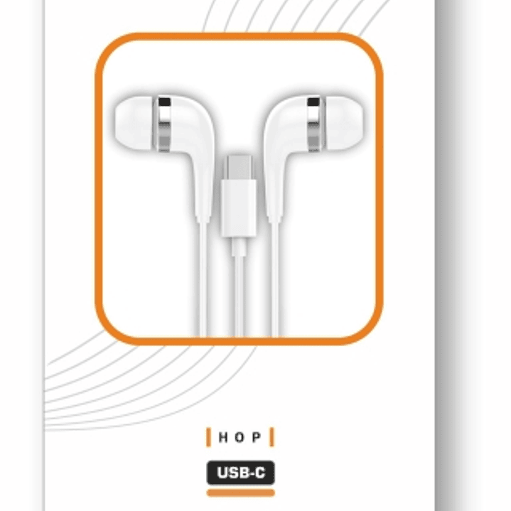 TechOneTech ear Tech Hop Auriculares Intraurales USB-C - Microfono Integrado - Cable de 1.20m - Blanco 1