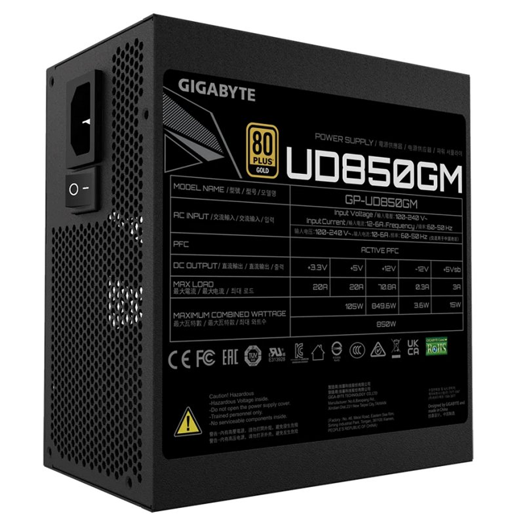 Gigabyte Fuente Alimentación GP-UD850GM 80P 3