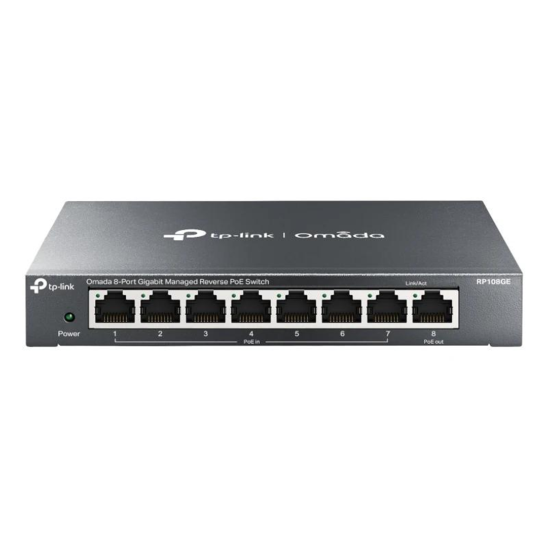 TP-Link RP108GE Switch 7xGb PoE In 1xGb PoE Out 2