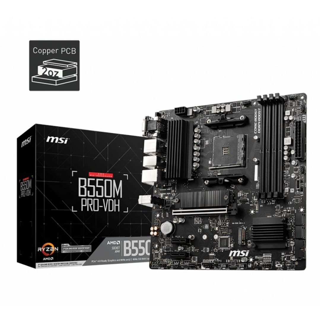 MSI Placa Base B550M PRO-VDH mATX AM4 1