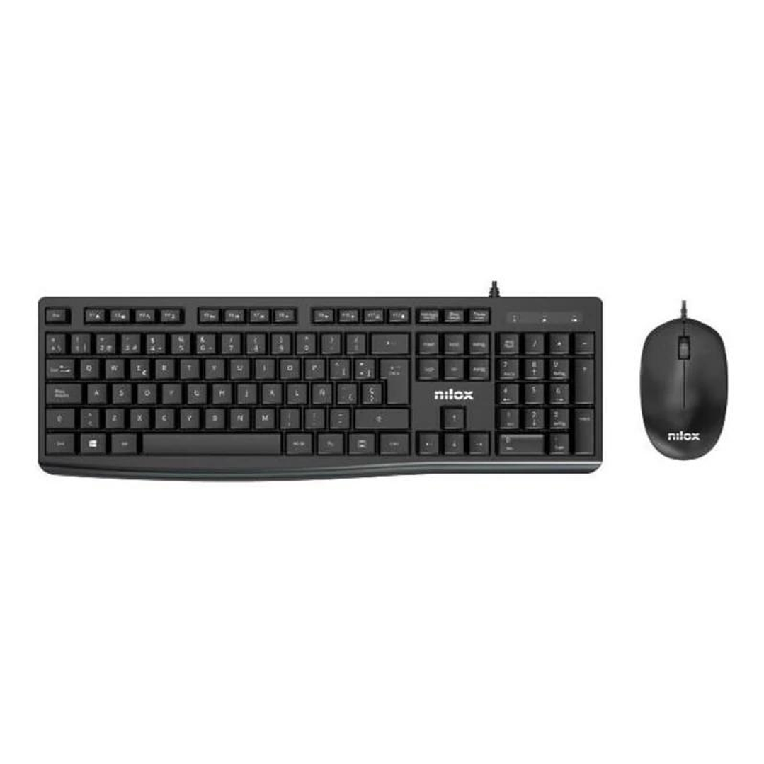 Nilox Teclado y raton Usb NXKME0012 Negro 1