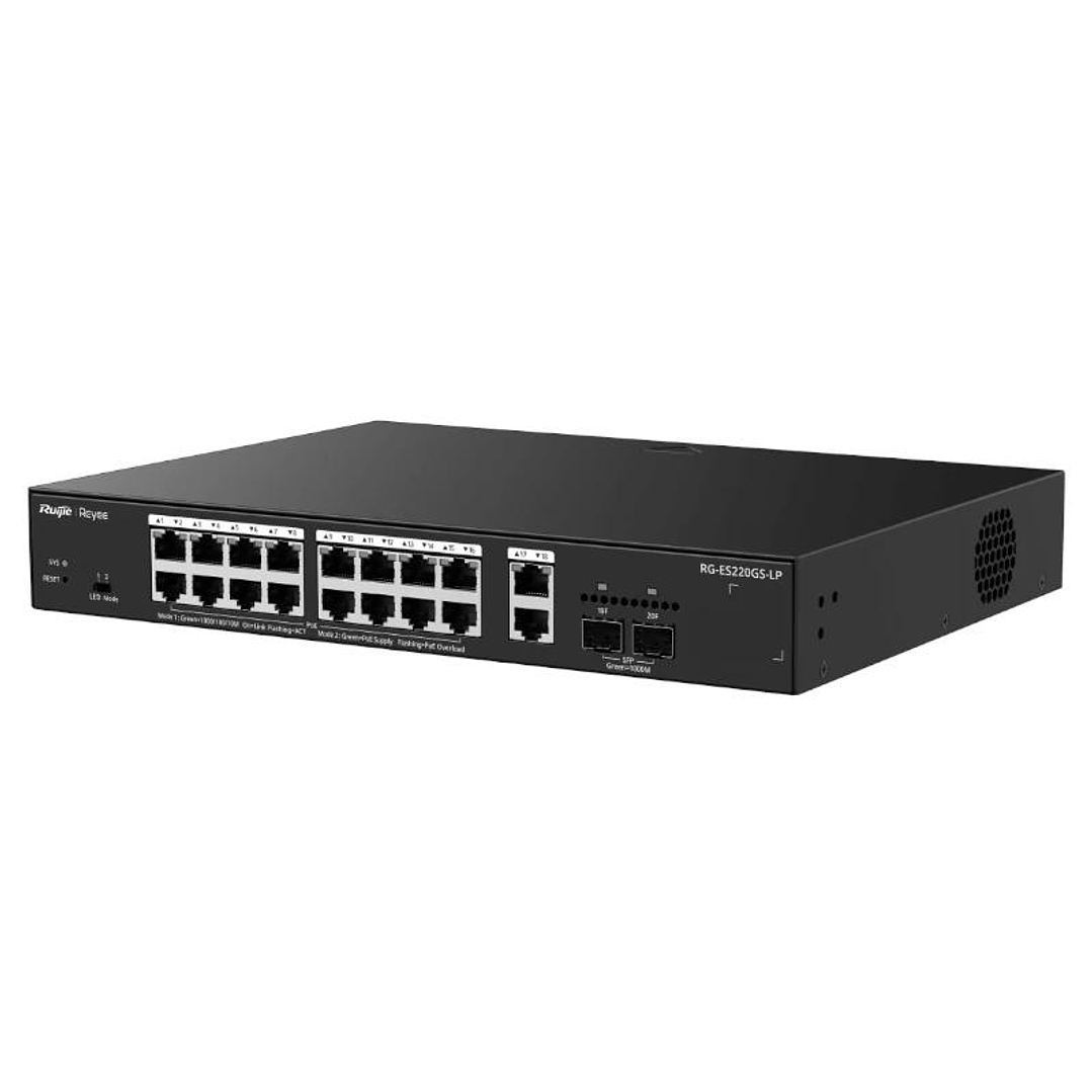 Reyee ES220GS-LP Switch 18xGbE (16 PoE) 130W 2xSFP 3