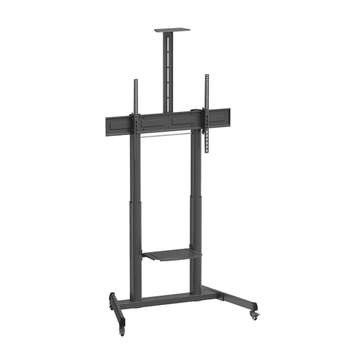 Aisens Soporte de Suelo ECO con Ruedas y Manivela - Bandeja para DVD y Soporte de Camara para Monitor/TV - Hasta 120Kg - De 60 a 100 Pulgadas - Color  1