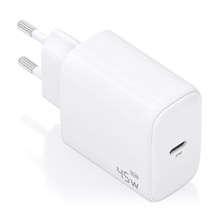 Aisens Cargador GAN 45W - USB-C PD3.0 QC4.0 - Color Blanco