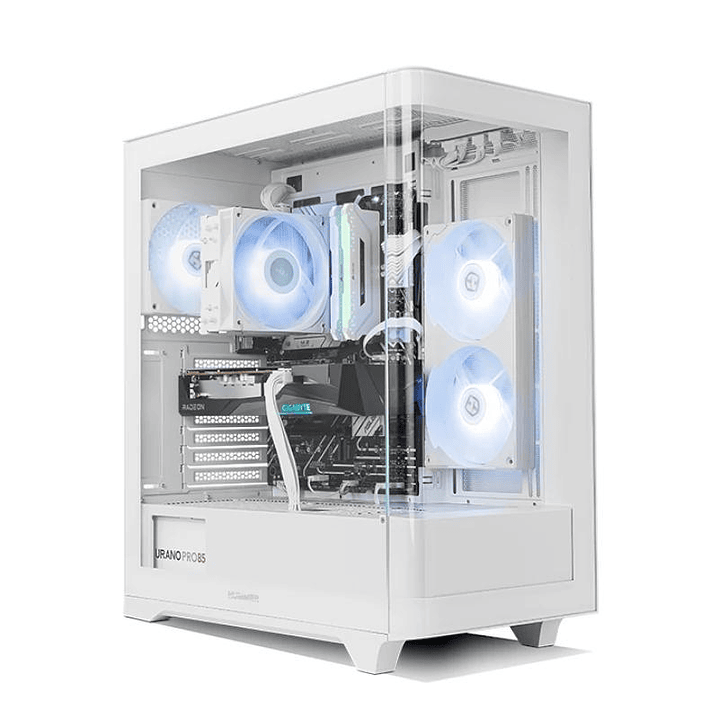 NOX Semitorre HUMMER ETHER  Cristal Curvo Blanco 1